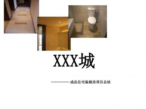 建筑装饰工程施工精装房项目总结