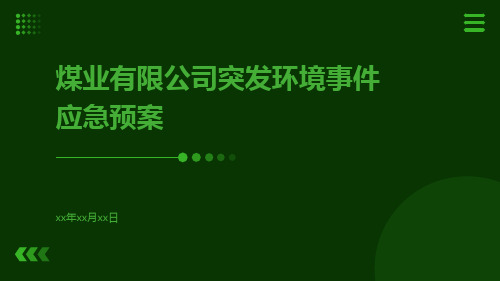 煤业有限公司突发环境事件应急预案