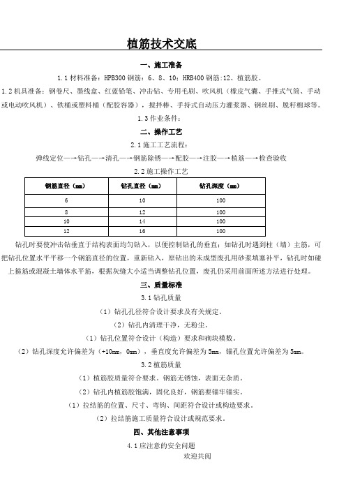 植筋技术交底