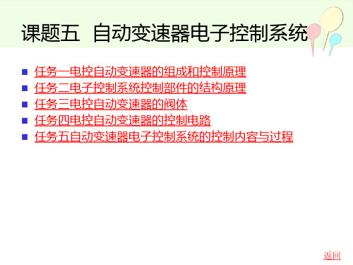 中职汽车电子课件：课题五+自动变速器电子控制系统2