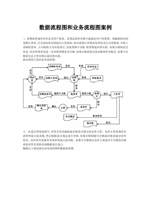 数据流程图和业务流程图案例