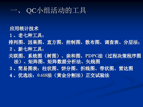 QCQC小组活动的工具