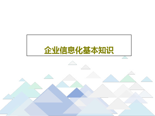 企业信息化基本知识347页PPT