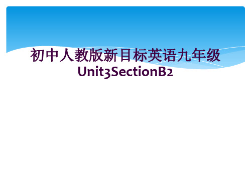 初中人教版新目标英语九年级Unit3SectionB2