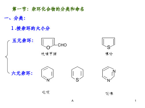 杂环化合物的分类和命名