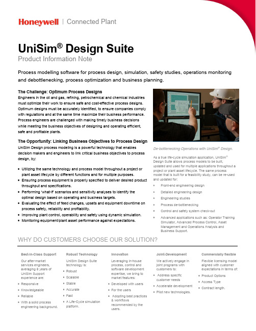 UniSim Design Process Modelling Software说明书