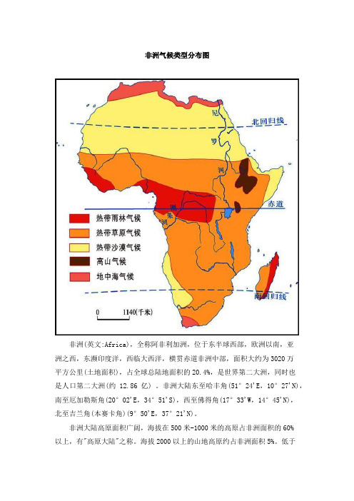 非洲气候类型分布图