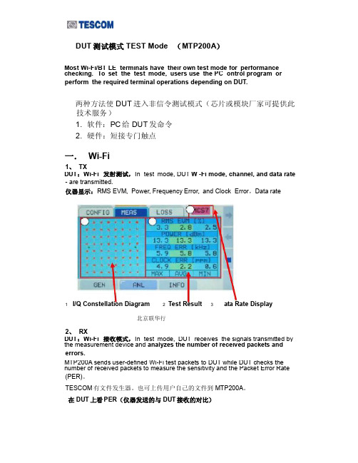 测试仪-测试模式TEST Mode