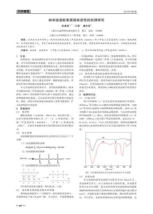 纳米硅溶胶表面接枝改性的机理研究