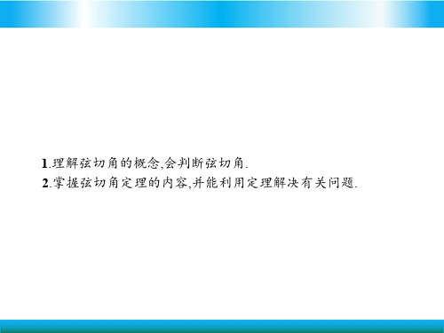 人教版高中数学选修四教学课件-弦切角的性质