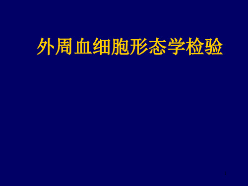 血涂片红细胞形态ppt课件