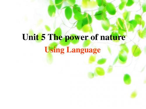 高中英语选修6课件Unit5 Using Language