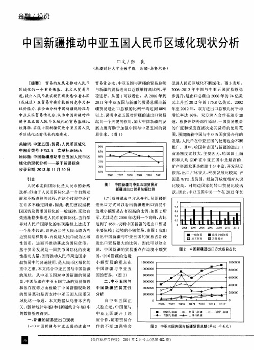 中国新疆推动中亚五国人民币区域化现状分析
