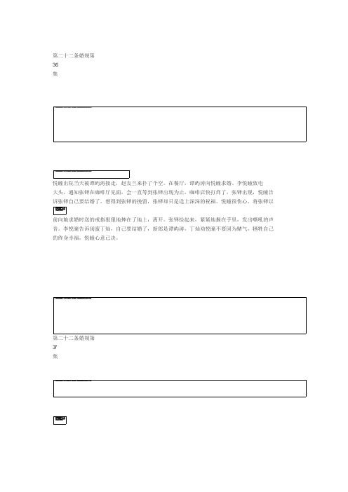 第22条婚规分集36-40剧情