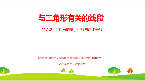 最新人教版初中八年级数学上册第十一章《与三角形有关的线段》精品教案