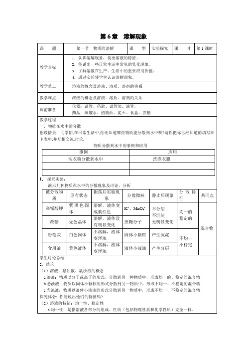 九年级化学--下册--教案(沪教版)