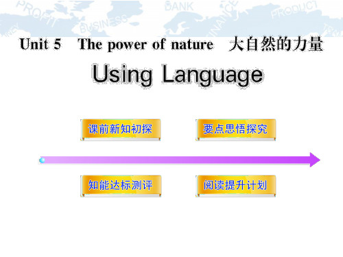 Unit5《The power of nature》Using Language 课件(新人教版选修6 ) (1)汇编