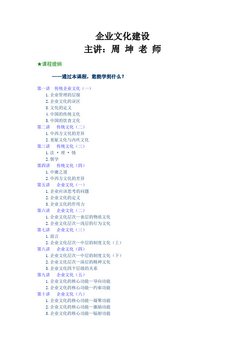 企业文化建设培训讲义