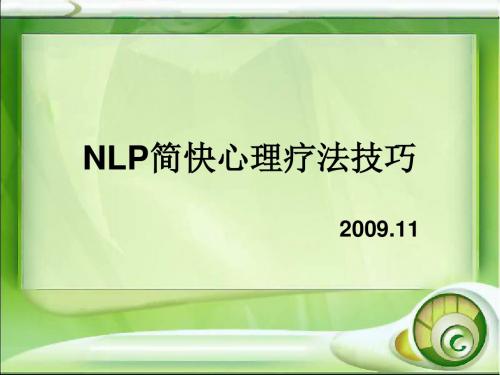 NLP简快心理疗法技