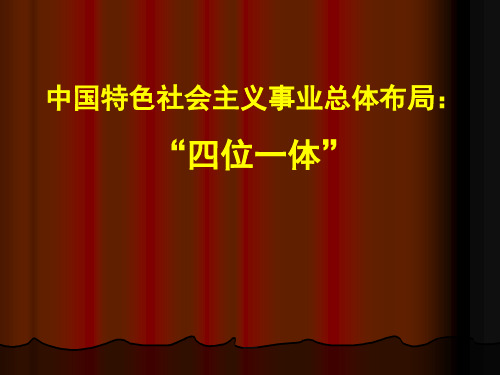 中国特色社会主义事业总体布局：