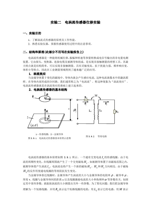 实验二  电涡流传感器位移实验