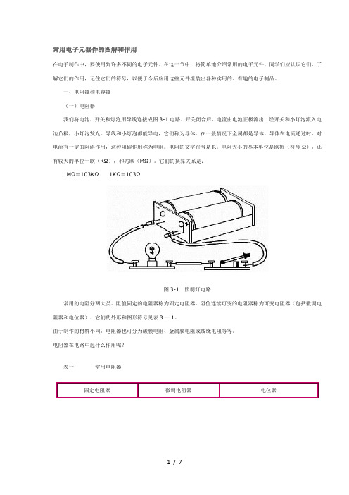 常见电子元件的图解