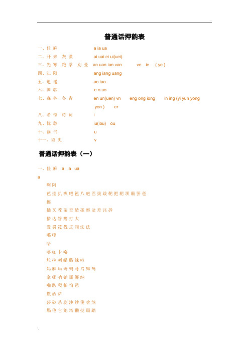 押韵表实用大全 (2)