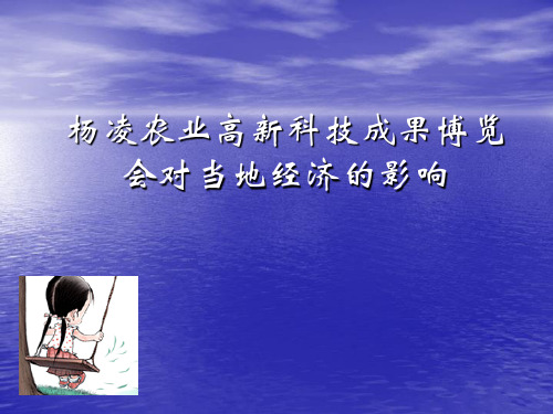 杨凌农业高新科技成果博览会对当地经济的影响