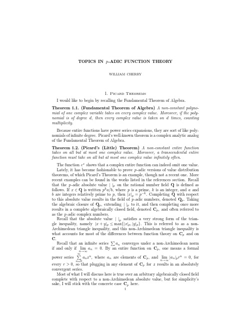 Theorem 1.1. (Fundamental Theorem of Algebra) A non-constant polynomial