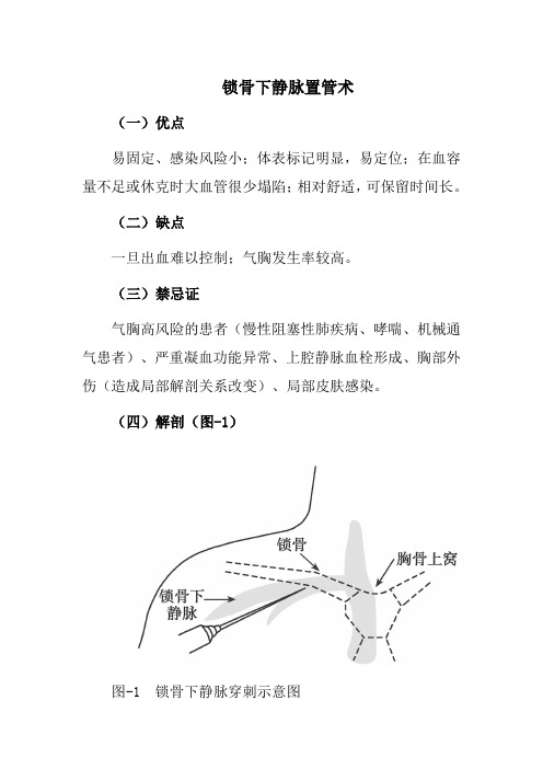 锁骨下静脉置管术