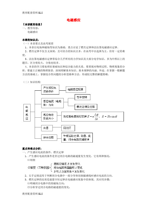 [配套K12]2018高考物理第一轮复习 专题 电磁感应学案 鲁科版