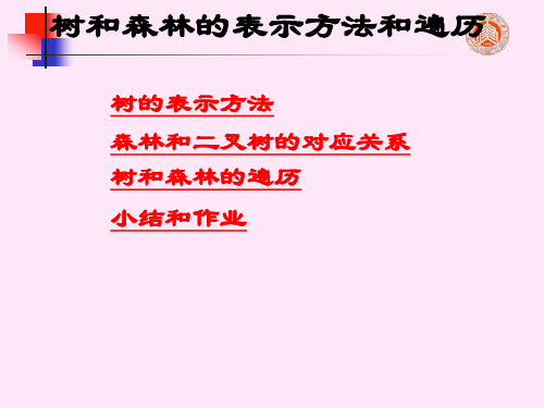 数据结构-树和森林的表示和遍历