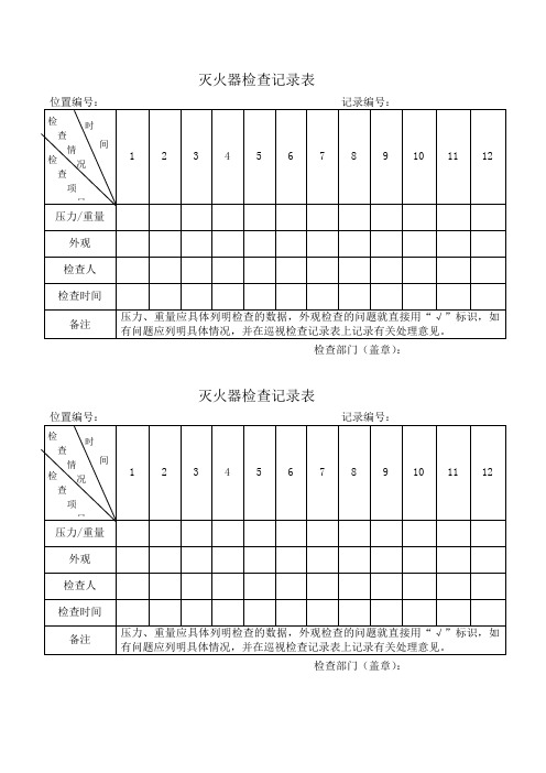 灭火器检查记录表.doc