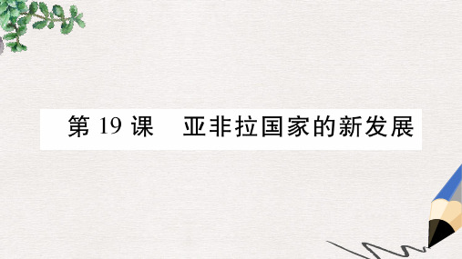 2019九年级历史下册 第5单元 冷战和苏美对峙的世界 第19课 亚非拉国家的新发展自学课件 新人教版