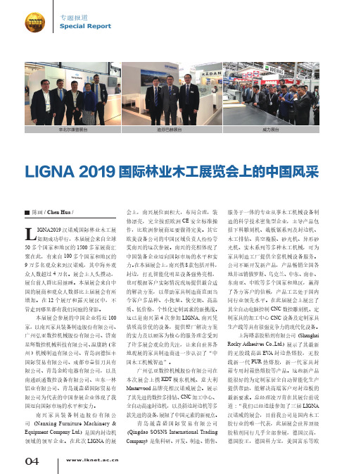 LIGNA2019国际林业木工展览会上的中国风采