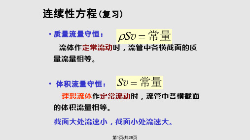 伯努利方程PPT课件精选全文