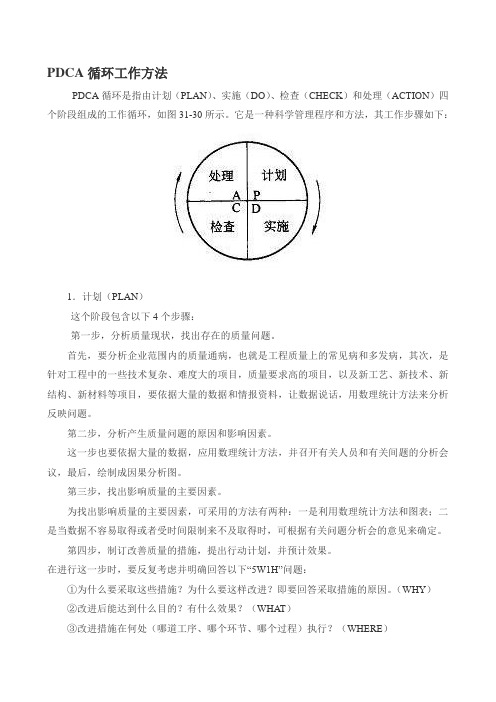 PDCA循环工作方法