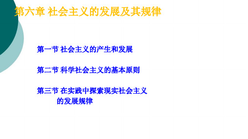 马克思主义基本原理概论第六章：社会主义的发展及其规律