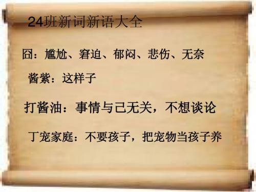 新词新语1