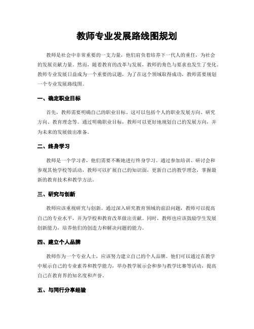 教师专业发展路线图规划