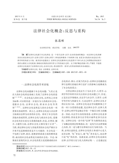 法律社会化概念：反思与重构