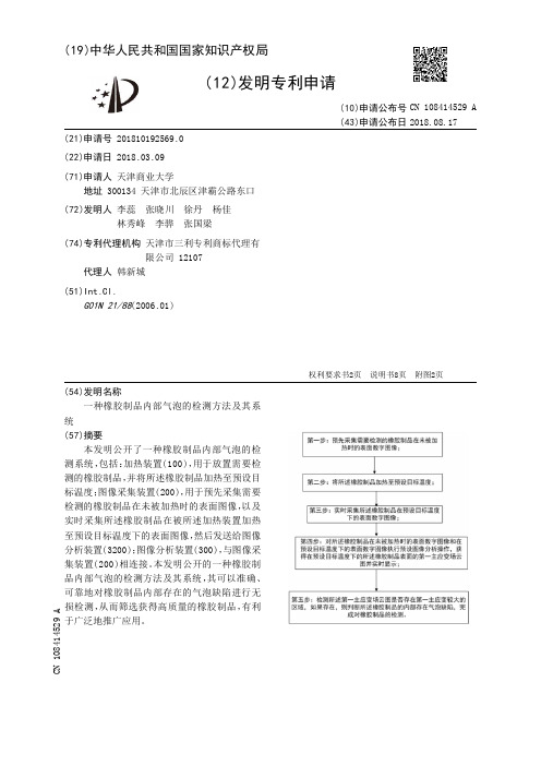 一种橡胶制品内部气泡的检测方法及其系统[发明专利]