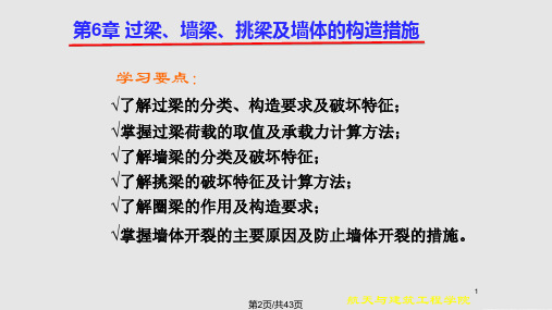 过梁墙梁挑梁及墙体的构造措施砌体结构