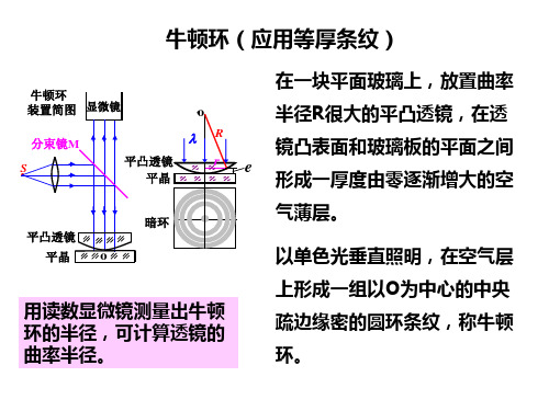 牛顿环(应用等厚条纹)