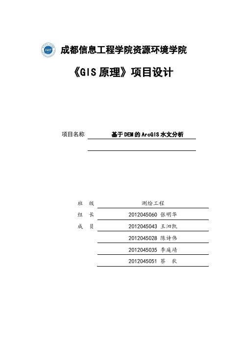 基于DEM的ArcGIS水文分析