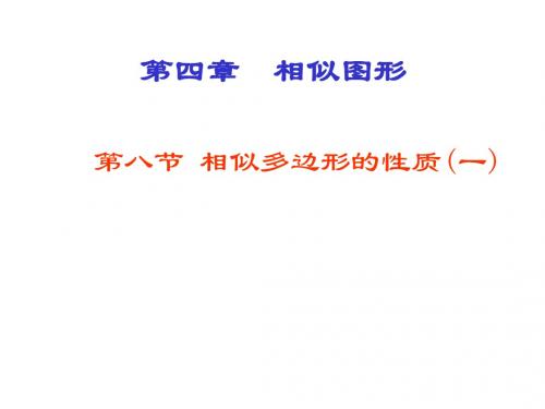 4.8 相似多边形的性质 课件5(北师大版八年级下)