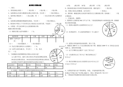 (完整word版)扇形统计图测试题