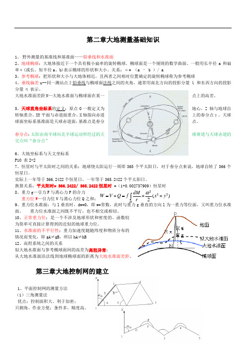 大地测量学个人总结