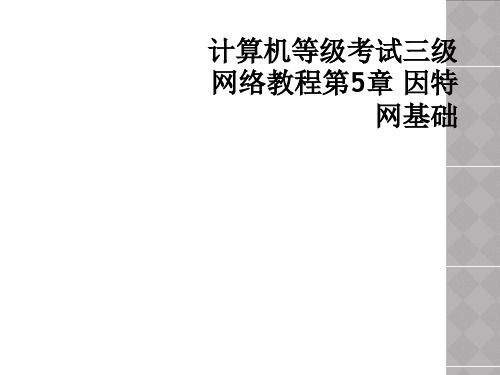 计算机等级考试三级网络教程第5章 因特网基础