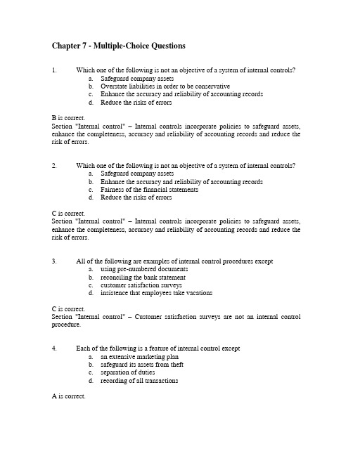 Chapter 7 - Multiple-Choice Questions